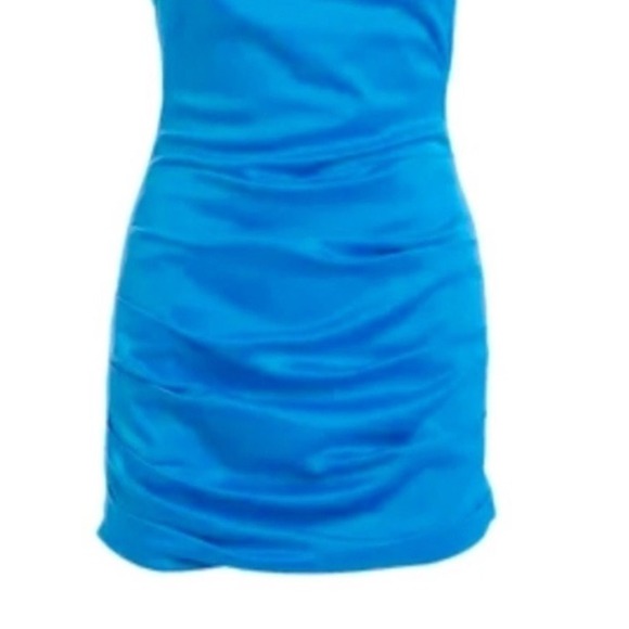 Naked Wardrobe Flossy-Glossy Silky Halter Mini Short Dress, Size XS, NWOT - Picture 9 of 12